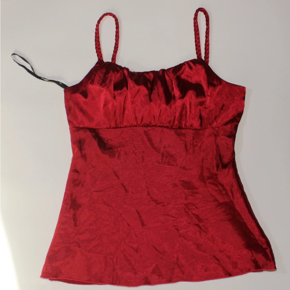 BCX satin Red camisole